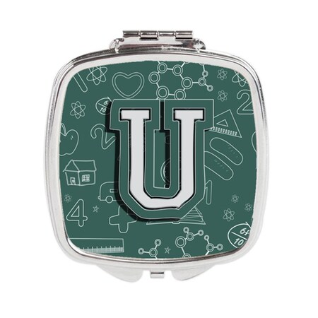 Carolines Treasures Letter U Back to School Initial Compact Mirror CJ2010-USCM